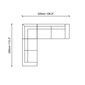 Stūra dīvāns Kalune Design Panama, smilškrāsas cena un informācija | Stūra dīvāni | 220.lv