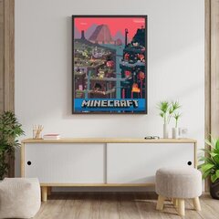 Minecraft pasaule - plakāts 61x91,5 cm cena un informācija | Datorspēļu suvenīri | 220.lv