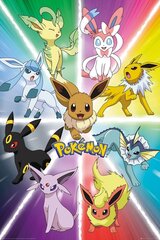 Pokemon Eevee Evolution - plakāts 61x91,5 cm cena un informācija | Datorspēļu suvenīri | 220.lv