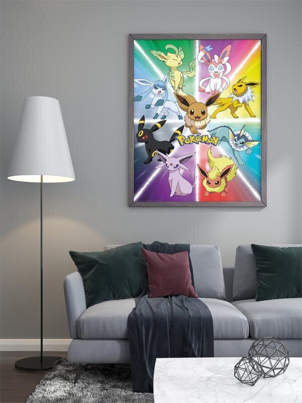 Pokemon Eevee Evolution - plakāts 61x91,5 cm цена и информация | Datorspēļu suvenīri | 220.lv