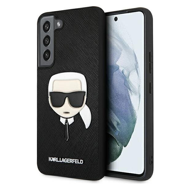 Original KARL LAGERFELD Saffiano Ikonik telefona vāciņš paredzēts Samsung Galaxy S22 Plus, melns cena un informācija | Telefonu vāciņi, maciņi | 220.lv