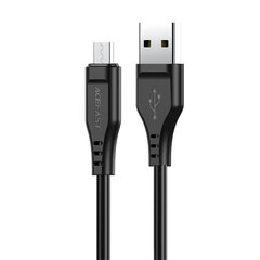 Kabelis Acefast C3-09 — USB un MicroUSB — 2,4 A, 1,2 metri, melns цена и информация | Кабели для телефонов | 220.lv