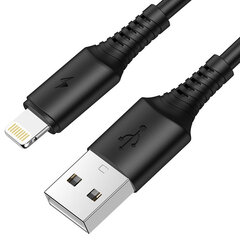 Kabelis Borofone Cable BX47 Coolway — USB uz Lightning — 2,4 A, 1 metrs, melns цена и информация | Кабели для телефонов | 220.lv