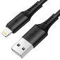 Kabelis Borofone Cable BX47 Coolway — USB uz Lightning — 2,4 A, 1 metrs, melns cena un informācija | Savienotājkabeļi | 220.lv