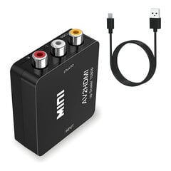 Переходник, преобразователь HDMI - AV 3 x RCA цена и информация | Прочие аксессуары для фотокамер | 220.lv