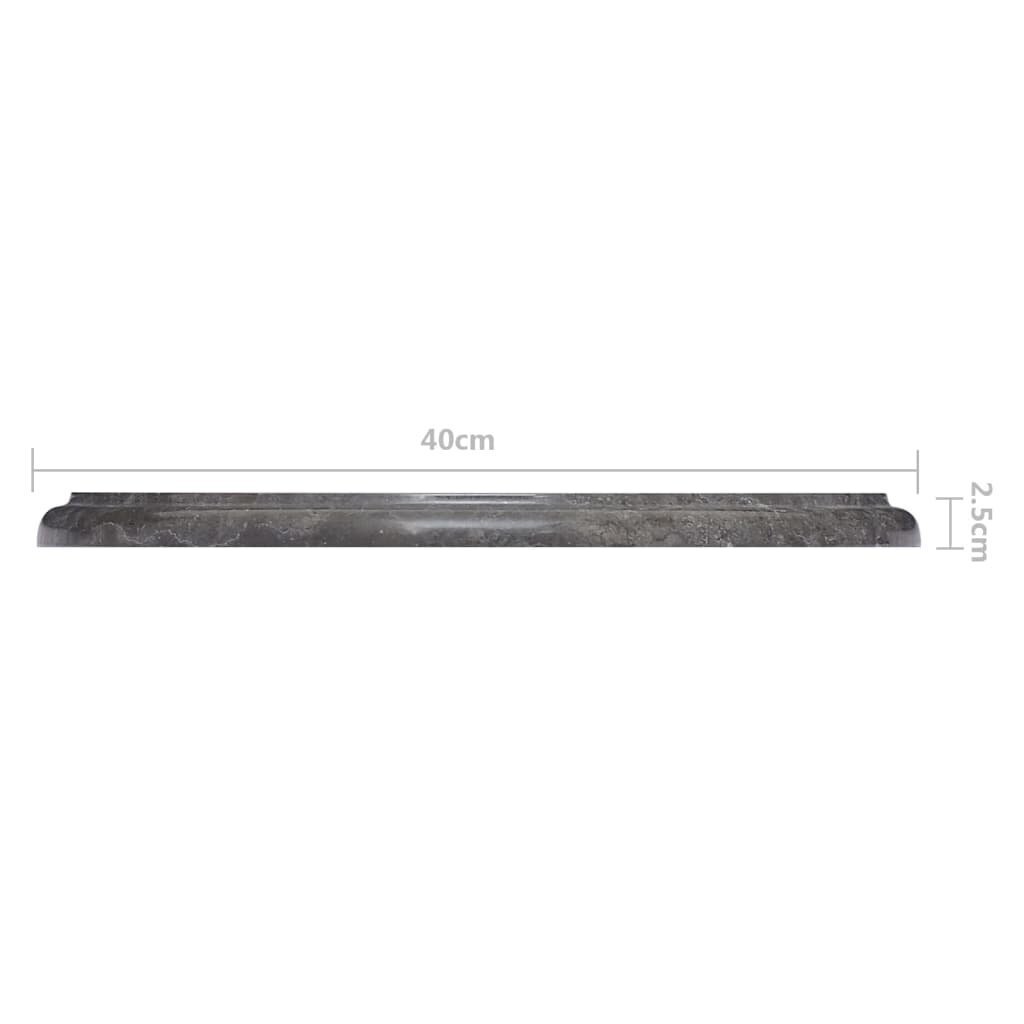 vidaXL galda virsma, Ø40x2,5 cm, melns marmors cena un informācija | Virsmas galdiem | 220.lv
