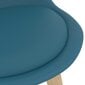 vidaXL bāra krēsli, 2 gab., tirkīzzili, PP un dižskābarža masīvkoks cena un informācija | Virtuves un ēdamistabas krēsli | 220.lv