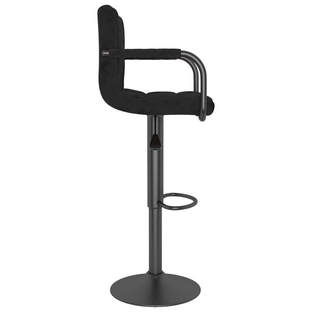 vidaXL bāra krēsls, melns samts cena un informācija | Virtuves un ēdamistabas krēsli | 220.lv
