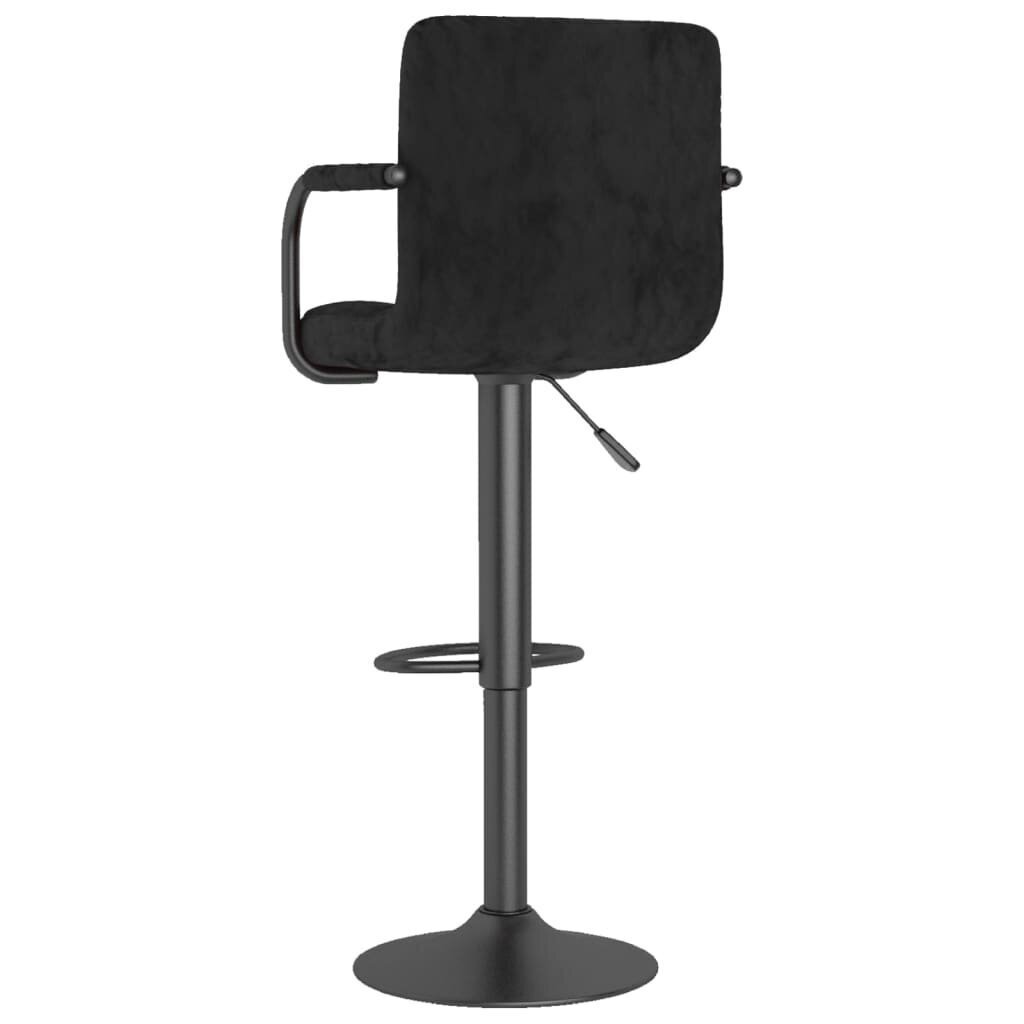 vidaXL bāra krēsls, melns samts cena un informācija | Virtuves un ēdamistabas krēsli | 220.lv