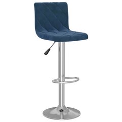 vidaXL bāra krēsli, 2 gab., zils samts cena un informācija | Virtuves un ēdamistabas krēsli | 220.lv