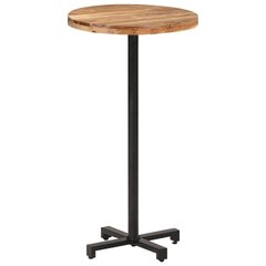 vidaXL bāra galds, apaļš, Ø60x110 cm, akācijas masīvkoks cena un informācija | Virtuves galdi, ēdamgaldi | 220.lv
