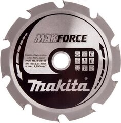 Пильный диск MAKFORCE 165X2X20 мм 20° T10 Makita B-08159 Т.К.Т.  цена и информация | Запчасти для садовой техники | 220.lv