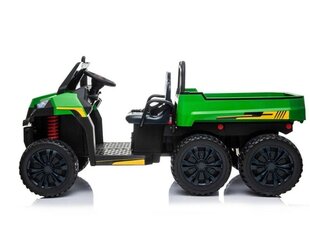 Divvietīgs Monster truck ar pašizgāzēju 24 volt 4x4, mūzikas modulis, zaļš cena un informācija | Bērnu elektroauto | 220.lv