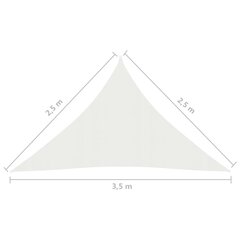 vidaXL saulessargs, 160 g/m², balts, 2,5x2,5x3,5 m, HDPE cena un informācija | Saulessargi, markīzes un statīvi | 220.lv