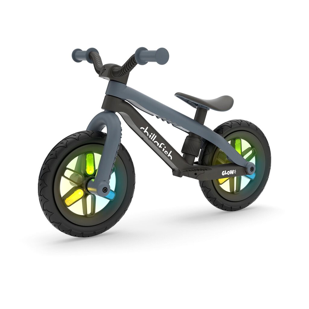 Chillafish BMXie 2 līdzsvara velosipēds no 2 līdz 5 gadiem ar gaismiņām, Anthracite! cena un informācija | Balansa velosipēdi | 220.lv