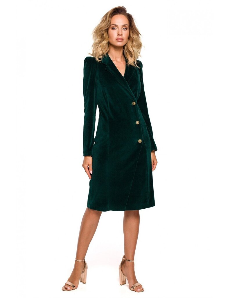 Velūra jakas kleita sievietēm M641, zaļa cena un informācija | Kleitas | 220.lv