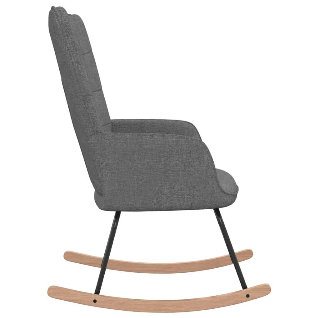 vidaXL šūpuļkrēsls, tumši pelēks audums cena un informācija | Atpūtas krēsli | 220.lv