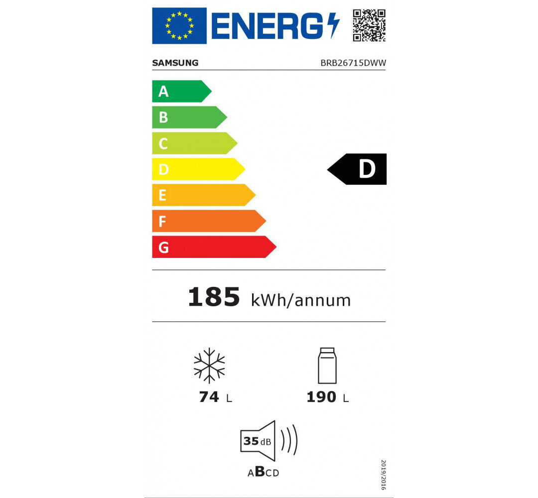 Samsung BRB26715DWW cena un informācija | Ledusskapji | 220.lv