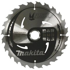 Пильный диск M-FORCE 190X2X30 мм 15° T24 Makita B-08056 Т.К.Т. цена и информация | Запчасти для садовой техники | 220.lv