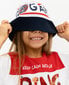 Cepure ar apdruku meitenēm Gulliver, zila / balta / sarkana, 54 cm cena un informācija | Cepures, cimdi, šalles meitenēm | 220.lv