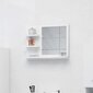 vidaXL vannasistabas spogulis, spīdīgi balts, 60x10,5x45 cm cena un informācija | Vannas istabas spoguļi | 220.lv