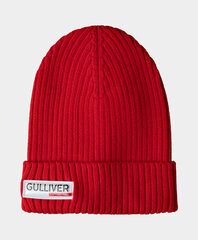 Adīta cepure ar apdruku zēniem Gulliver, sarkana, 54 cm cena un informācija | Cepures, cimdi, šalles zēniem | 220.lv