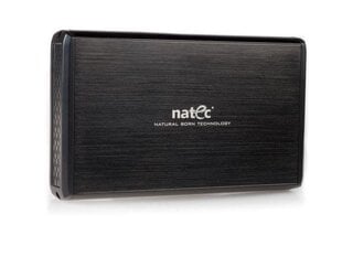 Natec RHINO External USB 3.0 enclosure for 3.5'' SATA HDDs, black aluminum цена и информация | Жёсткие диски | 220.lv