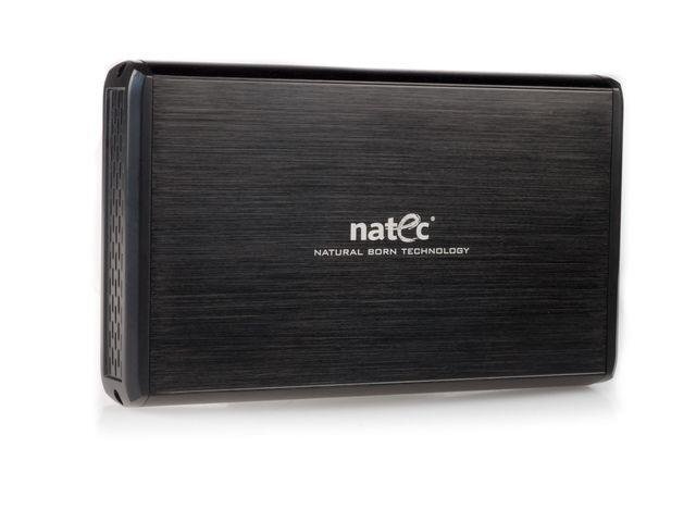 Natec RHINO External USB 3.0 enclosure for 3.5'' SATA HDDs, black aluminum cena un informācija | Ārējie cietie diski | 220.lv