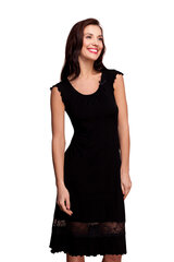 Вискозная ночная сорочка Lega NMV63, чёрный цена и информация | Женские пижамы, ночнушки | 220.lv