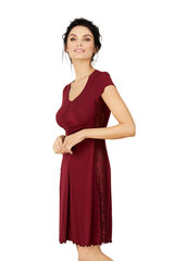 Вискозная ночная сорочка Lega NMV80, бордовый цена и информация | Женские пижамы, ночнушки | 220.lv