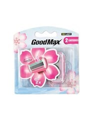 Женская бритва «GoodMAX», сменная головка, 4 лезвия, 2 шт. SL-8002C цена и информация | Косметика и средства для бритья | 220.lv