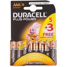 Duracell Plus Power MN2400 AAA (LR03), 8-pack цена и информация | Батарейки | 220.lv