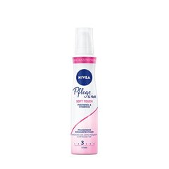 Matu veidošanas līdzeklis Nivea Care & Hold Soft Touch putu cietinātājs 150 ml cena un informācija | Matu veidošanas līdzekļi | 220.lv