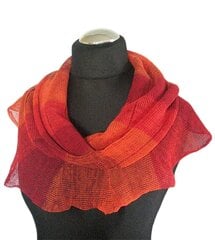 Льняной шарф красный оранжевый круглый цена и информация | <p>Тапочки женские</p>
 | 220.lv