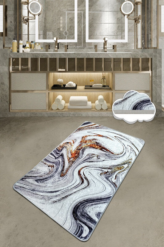 Asir vannas istabas paklājiņš Blur, 80x100 cm cena un informācija | Vannas istabas aksesuāri | 220.lv