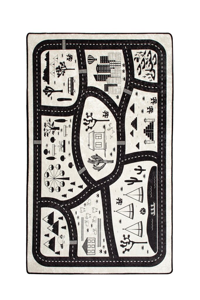 Bērnu paklājs Black City, 100x160 cm cena un informācija | Paklāji | 220.lv