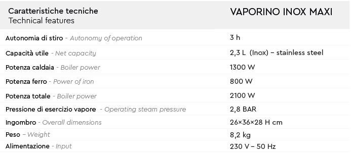 Battistella Vaporino Inox Maxi цена и информация | Tvaika gludināšanas sistēmas | 220.lv