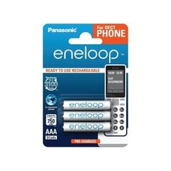Аккумулятор Panasonic Eneloop AAA 750 3BP Dect цена и информация | Батарейки | 220.lv