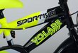 Bērnu velosipēds 12" Volare Sportivo Boys - Neona/Dzeltens/Melns cena un informācija | Velosipēdi | 220.lv