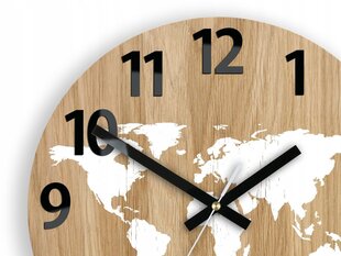 Sienas pulkstenis "WORLD" 33,5 cm cena un informācija | Pulksteņi | 220.lv