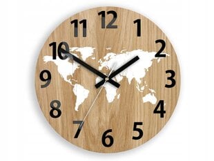Sienas pulkstenis "WORLD" 33,5 cm cena un informācija | Pulksteņi | 220.lv