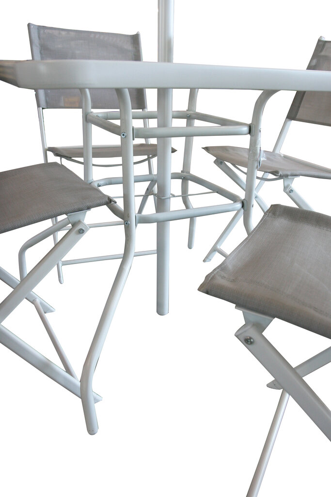 Dārza komplekts, galds ar 4 krēsliem cena un informācija | Dārza mēbeļu komplekti | 220.lv