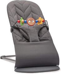 Šūpuļkrēsls + koka rotaļlieta Babybjorn Bliss Cotton, 606026A, melns цена и информация | Шезлонги и качели | 220.lv