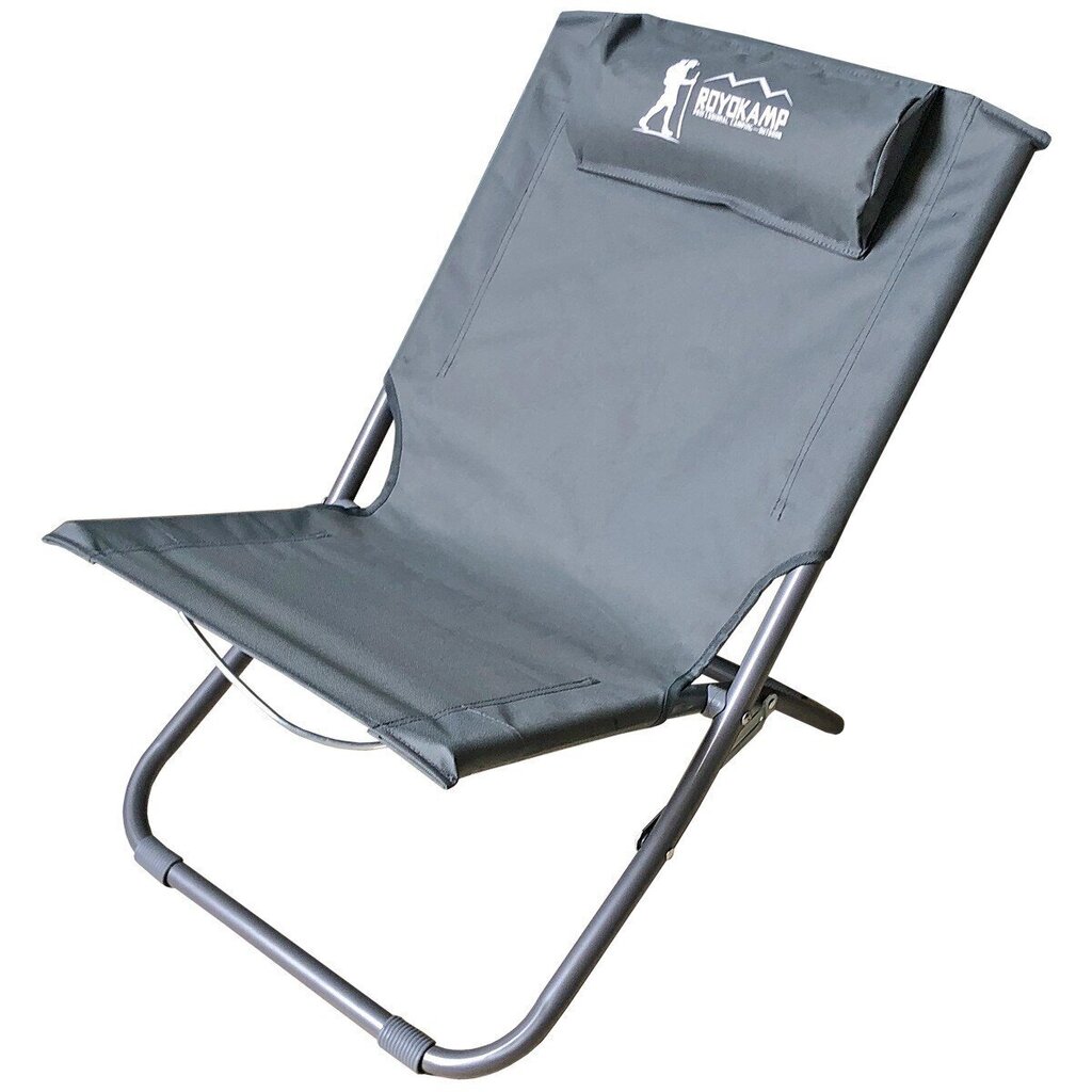 Saliekamais pludmales krēsls Royokamp, pelēks cena un informācija | Dārza krēsli | 220.lv