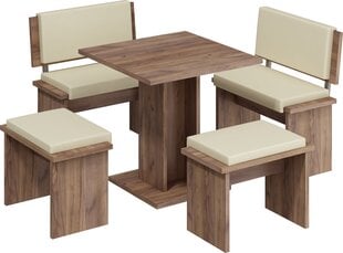 Комплект для столовой Bond Mini, коричневый/кремовый цена и информация | Комплекты мебели для столовой | 220.lv