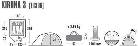 Telts High Peak Kiruna 3P, zila cena un informācija | Teltis | 220.lv