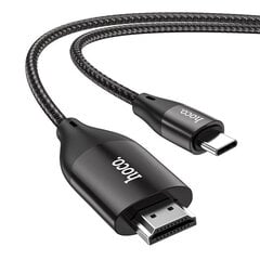 Type-C to HDMI kabelis / vads / adapteris HD ekrāna kabelis HOCO UA16 |2m, 4K| Melns cena un informācija | Kabeļi un vadi | 220.lv