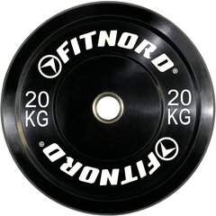 Svars Bumper Melns 20 kg, FitNord цена и информация | Гантели, гири, штанги | 220.lv