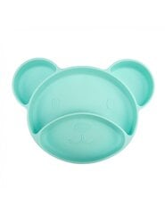 Silikona šķīvis ar nodalījumiem Canpol Babies Bear, 51/401, zils цена и информация | Детская посуда, контейнеры для молока и еды | 220.lv