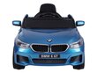 BMW 6 GT zila lakota 12v ar mūzikas moduli cena un informācija | Bērnu elektroauto | 220.lv